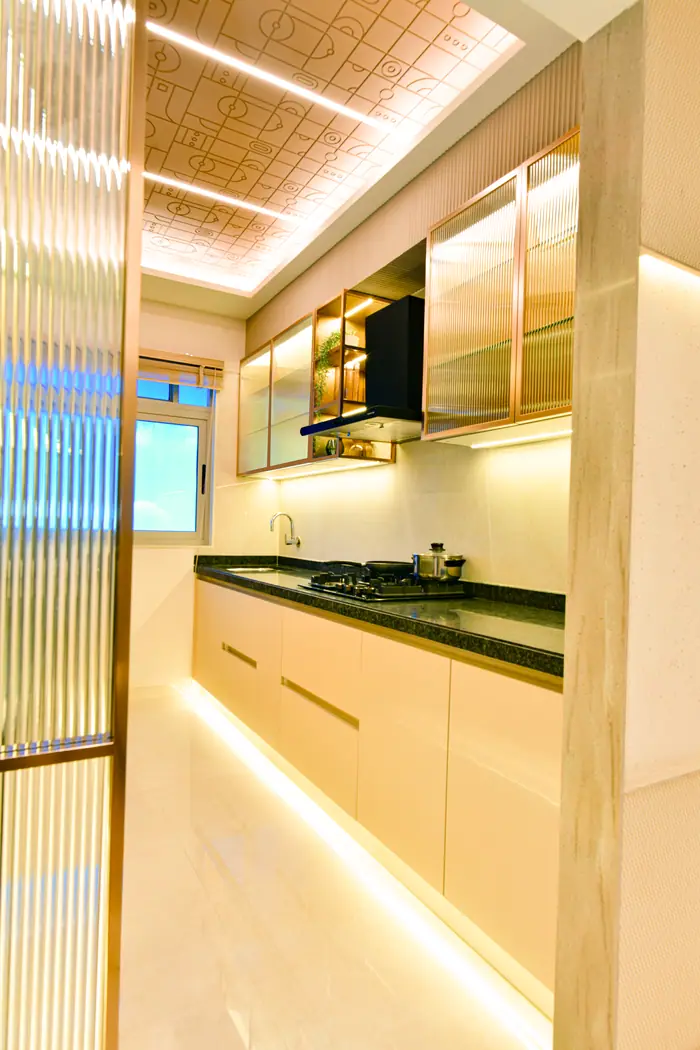 Kitchen, 2 BHK show flat