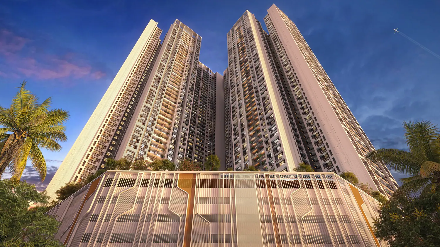 Dosti 604 towers seen from below, artist's impression