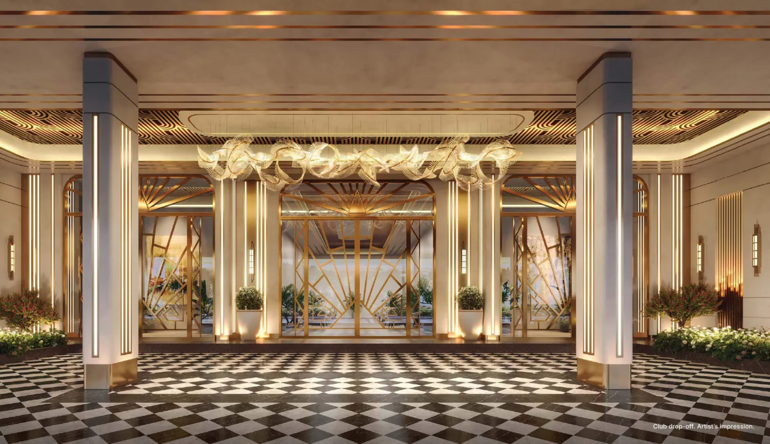 Clubhouse lobby, artist's impression
