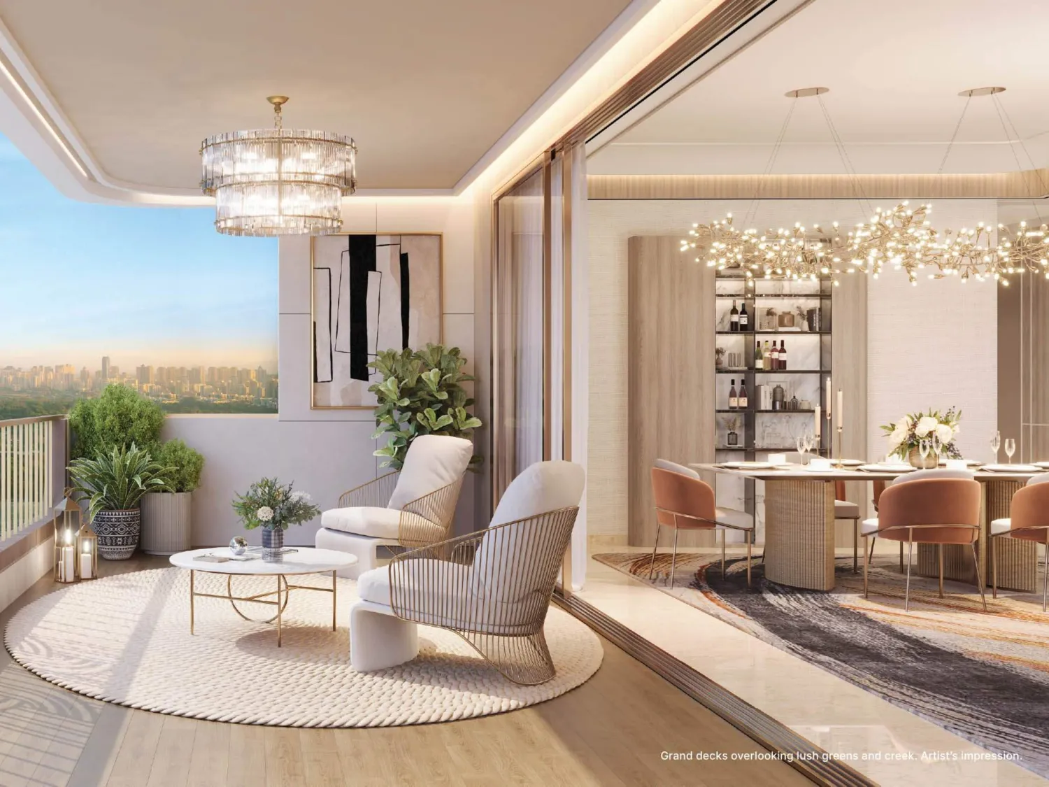 Sundeck with dining, artist's impression