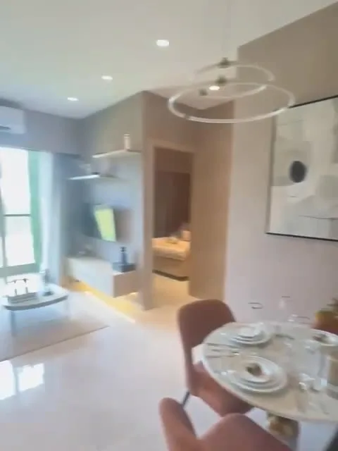 Living and dining, 1 BHK sample flat
