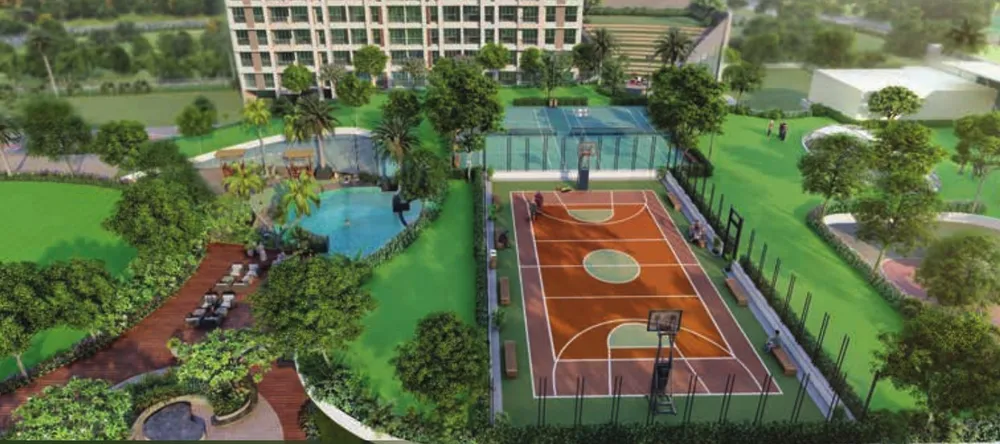 Podium courts seen from above, artist's impression