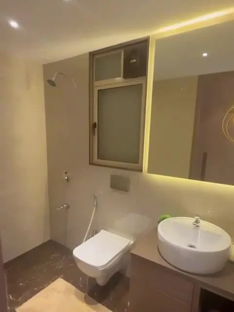 Bathroom, 2 BHK sample flat