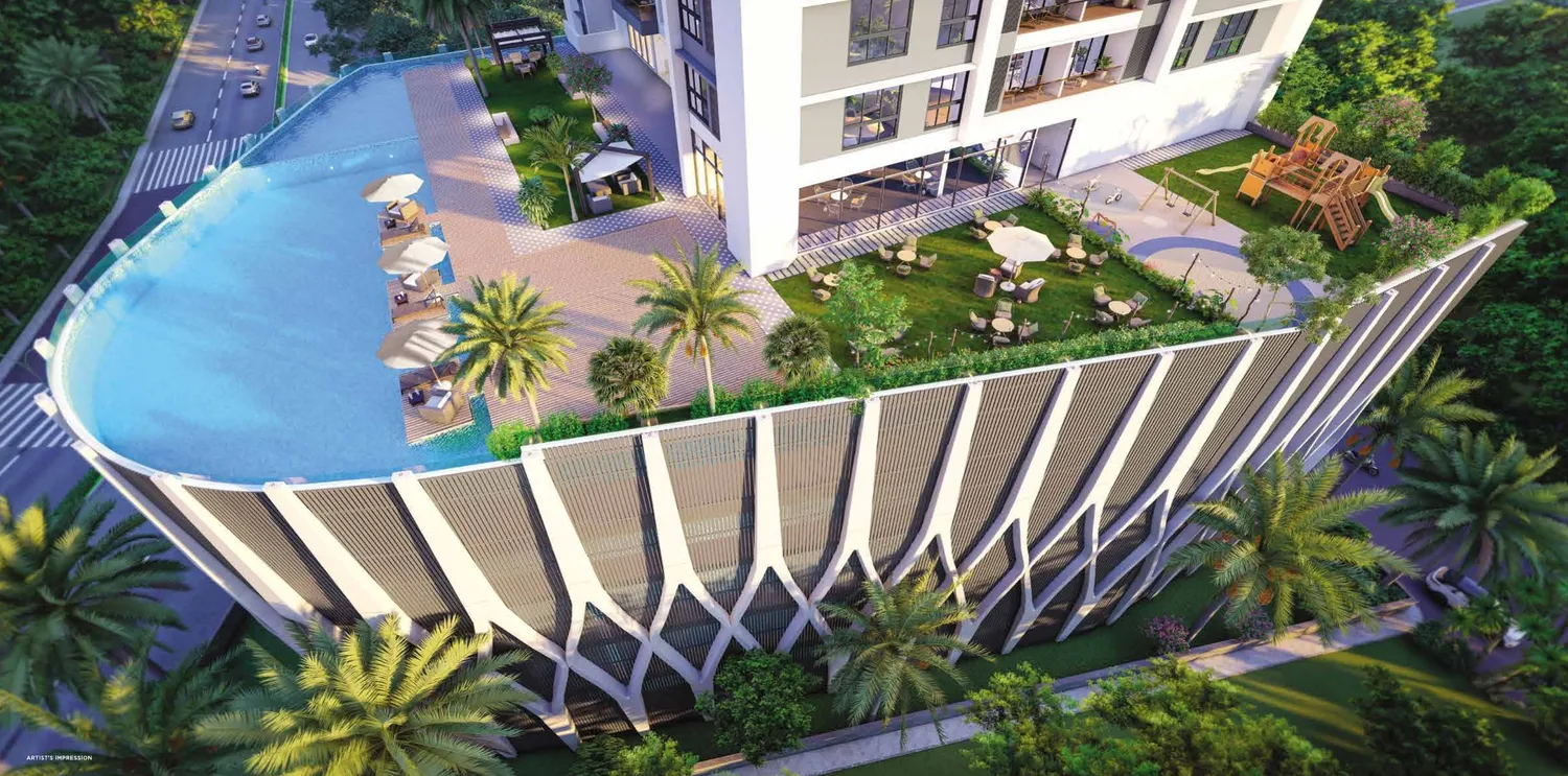 Podium pool from above, artist's impression