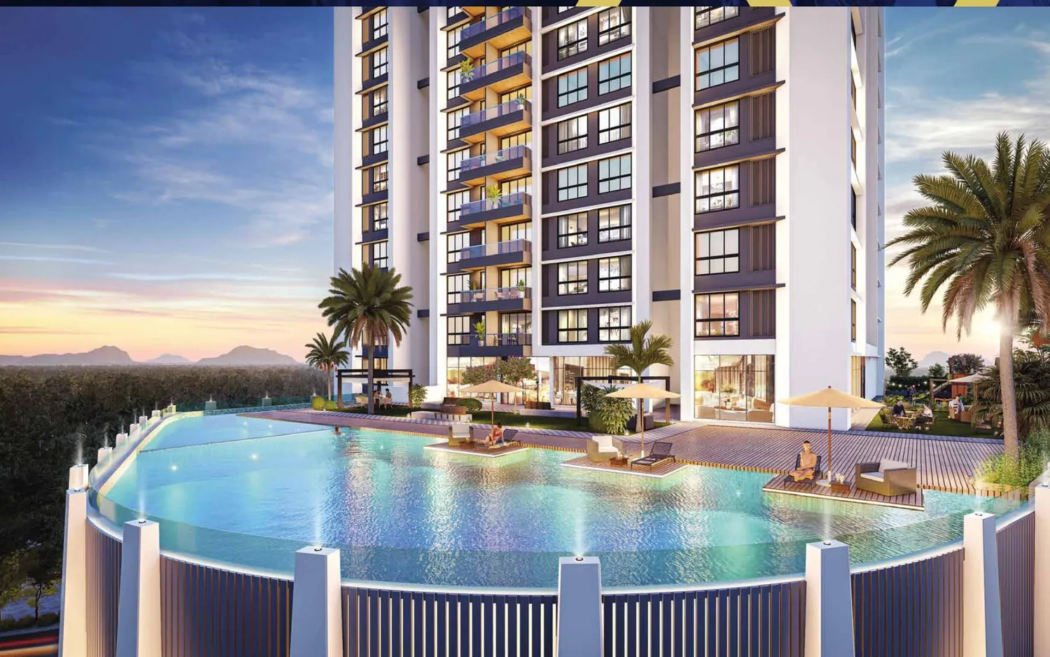 Infinity-edge pool, artist's impression