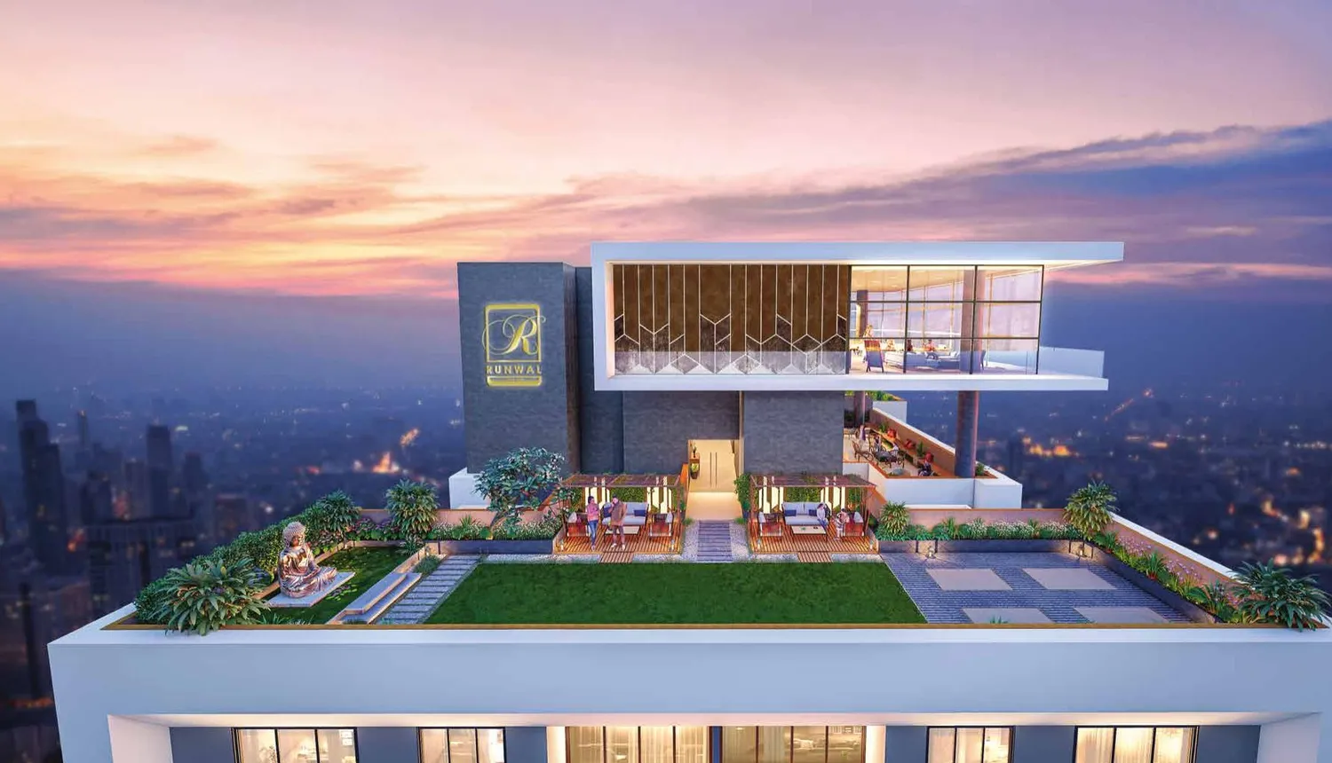Club Z skydeck at dusk, artist's impression