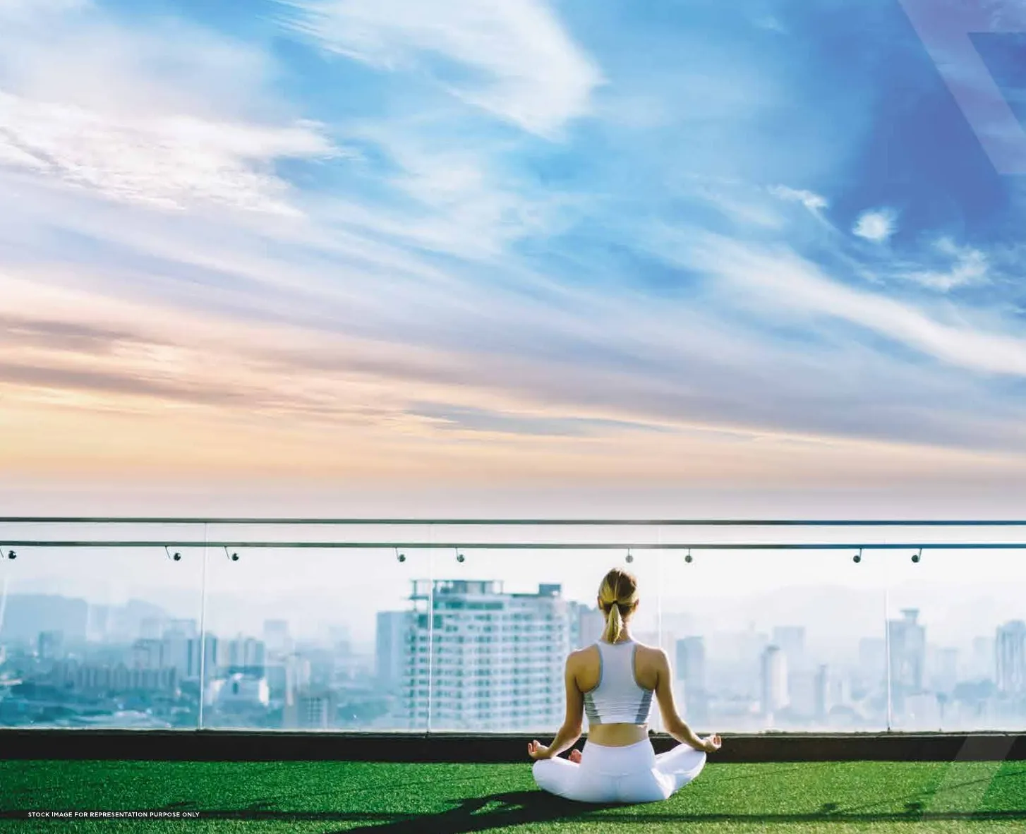 Yoga on the rooftop, representational image
