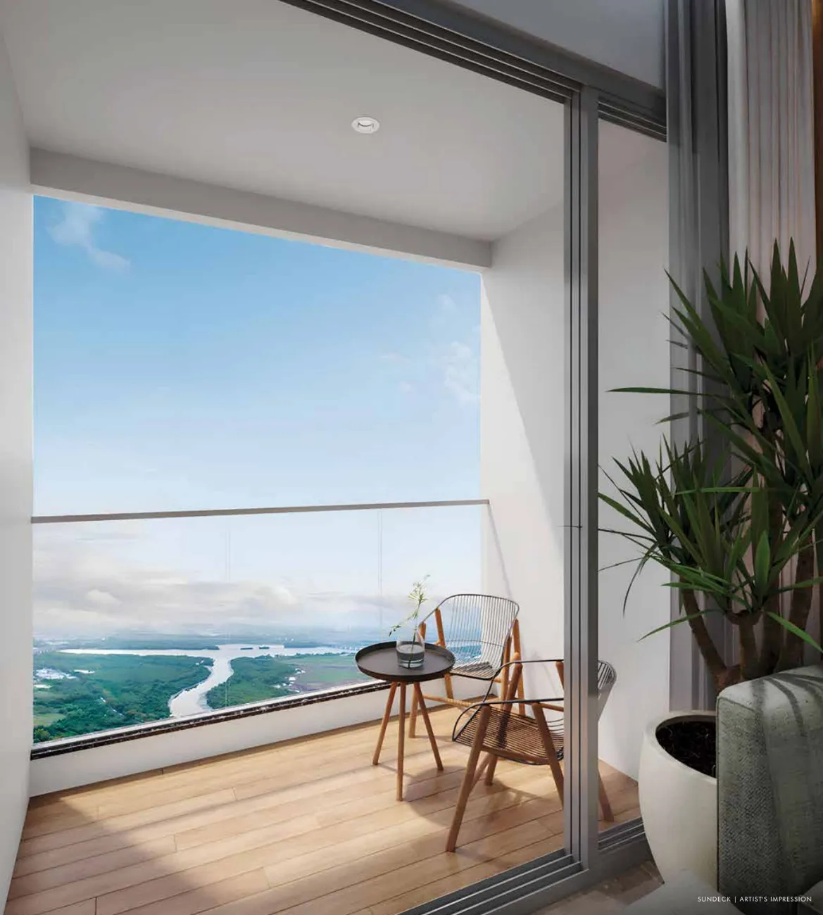 Deck with creek view, artist's impression