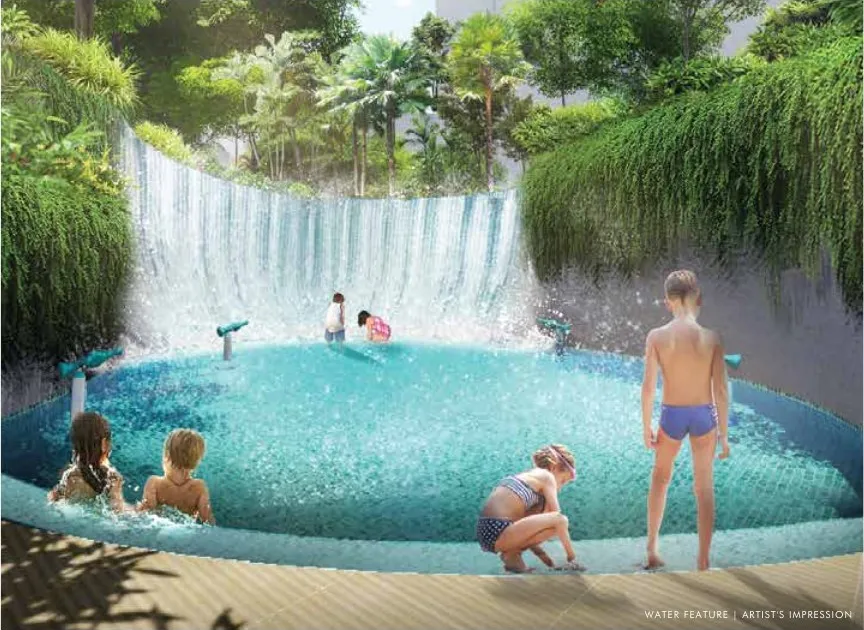 Water feature for children, artist's impression